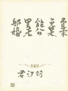 那里能免费看闪婚老公是豪门短剧