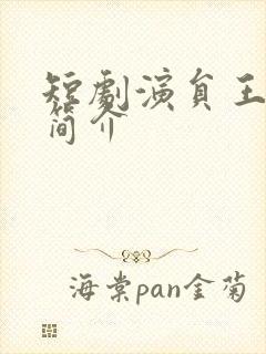 短剧演员王泽磊简介