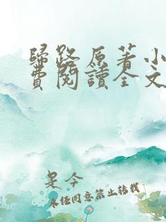 归路原著小说免费阅读全文