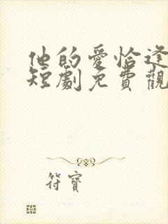 他的爱恰逢其时短剧免费观看