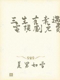 三生有幸遇上你 电视剧免费