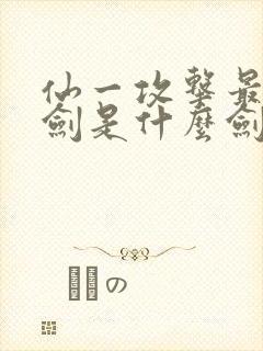 仙一攻击最高的剑是什么剑