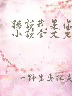 听说我是你老婆小说全文免费阅读