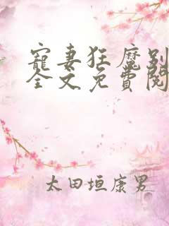 宠妻狂魔别太坏全文免费阅读免费