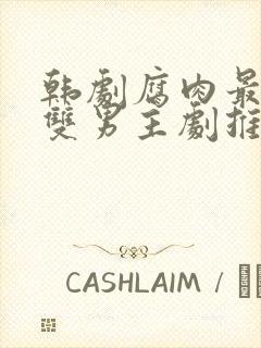 韩剧腐肉最多的双男主剧推荐