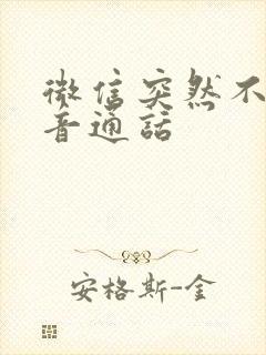 微信突然不能语音通话