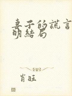 妻子的谎言江一明结局