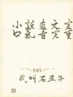 小说爽文完结一口气看完重生复仇