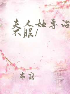 夫人她专治各种不服/