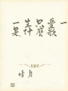 一生只爱一个人是什么歌