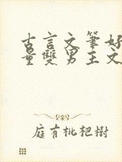 古言文笔好高质量双男主文