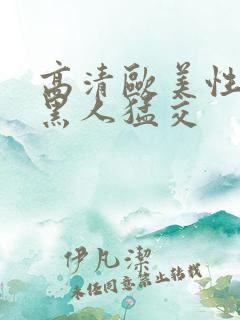 高清欧美性猛交黑人猛交