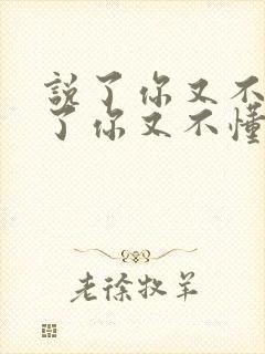 说了你又不听听了你又不懂原句