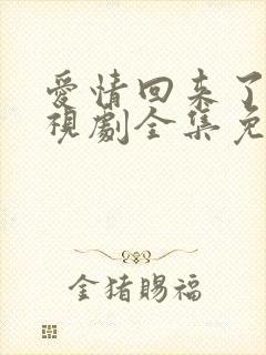 爱情回来了 电视剧全集免费观看