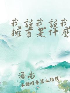 我说我说我不再拥有是什么歌