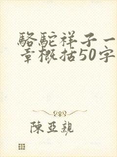 骆驼祥子一到六章概括50字