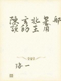 陈玄北是哪部小说的主角