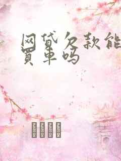 网贷欠款能贷款买车吗