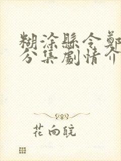 糊涂县令郑板桥分集剧情介绍