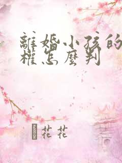 离婚小孩的抚养权怎么判