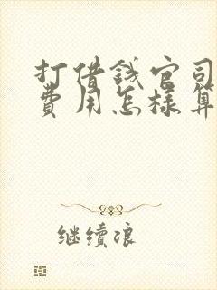 打借钱官司律师费用怎样算得的