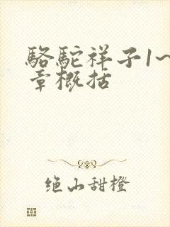 骆驼祥子1~3章概括