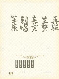 等到来生再相遇原唱完整版