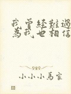 我曾经难过的因为我也相信是什么歌