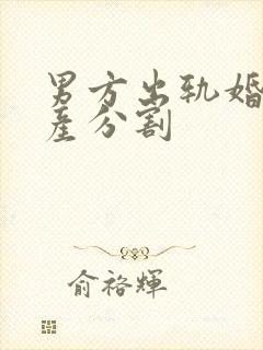 男方出轨婚姻财产分割