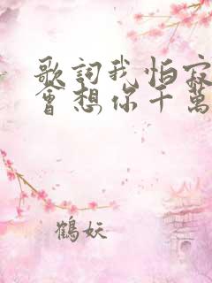 歌词我怕寂寞就会想你千万遍是什么歌