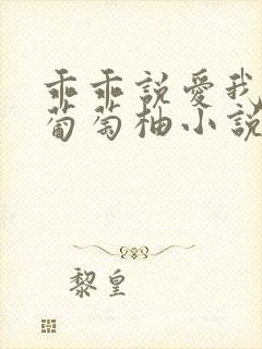 乖乖说爱我by葡萄柚小说免费阅读