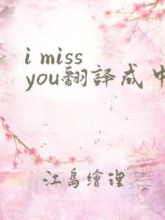 i miss you翻译成中文