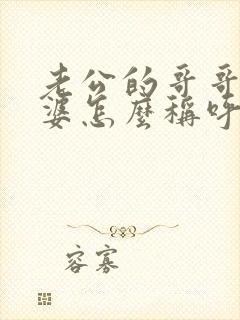 老公的哥哥的老婆怎么称呼