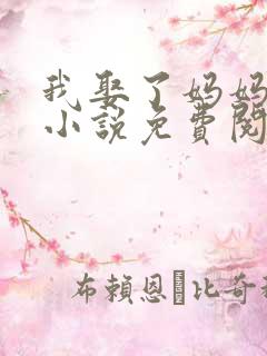 我娶了妈妈为妻小说免费阅读