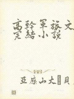 高干军旅文言情完结小说