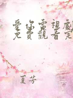 爱你电视剧全集免费观看完整版