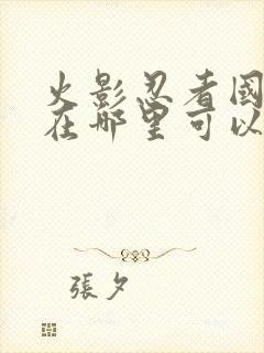 火影忍者国语版在哪里可以看