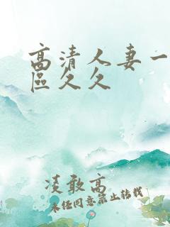 高清人妻一区二区久久