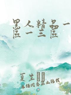 黑人精品一区二区一三区