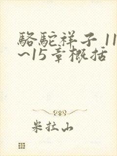 骆驼祥子 11~15章概括