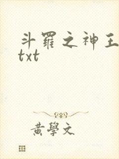 斗罗之神王临世txt