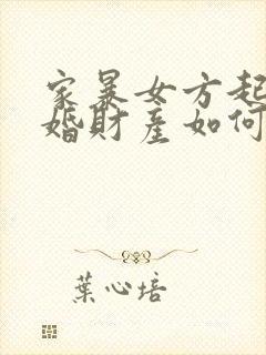 家暴女方起诉离婚财产如何分割