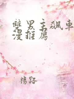 双男主飙车的动漫推荐