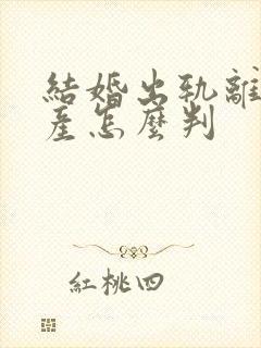 结婚出轨离婚财产怎么判