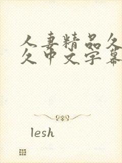 人妻精品久久久久中文字幕二区