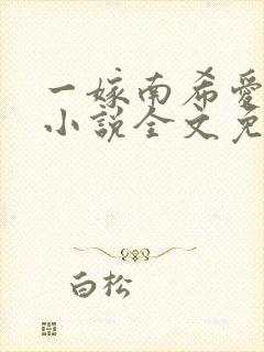 一嫁南希爱终生小说全文免费阅读