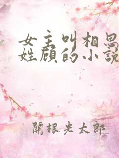 女主叫相思男主姓顾的小说