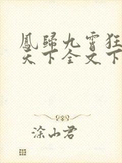 凤归九霄狂妃逆天下全文下载