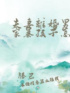 夫妻离婚男方有家暴孩子怎么判