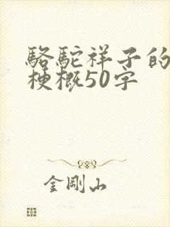 骆驼祥子的故事梗概50字